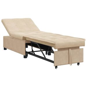 vidaXL I&scaron;traukiama sofa-lova Kreminė 194 x 67 x 82 cm Mikropluo&scaron;tas