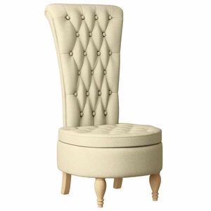 vidaXL Šlepetė krėslas Kreminė 56,5 x 70 x 110 cm audinys