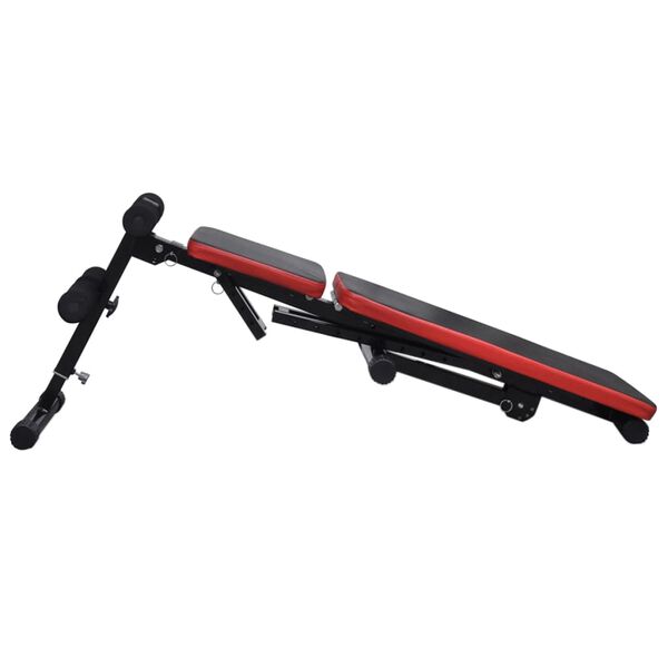 vidaXL Reguliuoj. atsilenk. suoliukas su &scaron;tanga ir hant. rink., 30,5kg