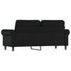 vidaXL Dvivietė sofa, juodos spalvos, 140cm, dirbtinė oda