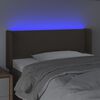 vidaXL Galvūgalis su LED, taupe spalvos, 103x16x78/88cm, audinys