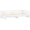 vidaXL Ištraukiama lova, balta, 2x(90x200)cm, pušies medienos masyvas