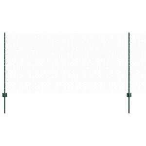 vidaXL Hexagonal Fence with Post 100 x 1 m PVC dengtas plienas Žalia