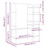 vidaXL Drabužių stovas Juoda 120 x 44 x 160 cm Apdirbta mediena
