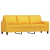 vidaXL Sofos komplektas su pagalvėlėmis, 4 dalių, geltonas, audinys