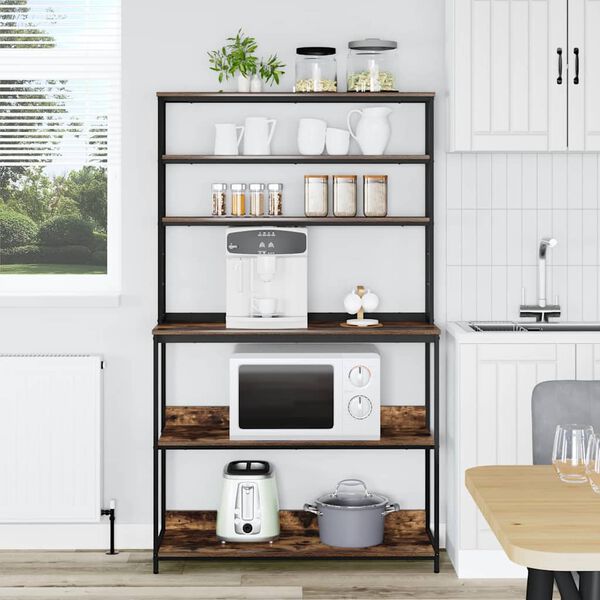 vidaXL Virtuvės lentyna Rūkyta ąžuolas 100 x 40 x 168 cm