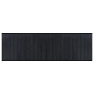 vidaXL Kilimas, stačiakampis, juodas, 60x200 cm, bambukas