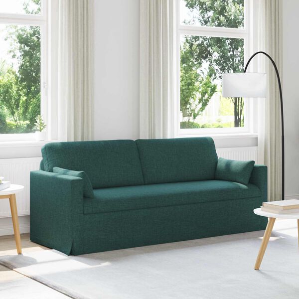 vidaXL Sofa 180cm Tamsiai žalia Metalas