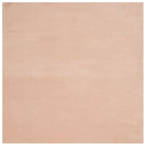 vidaXL Kilimas HUARTE, rausvos spalvos, 160x160cm, trumpi &scaron;ereliai