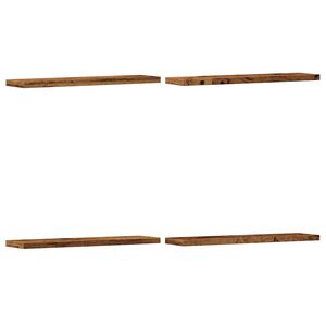 vidaXL Sieninės lentynos, 4vnt., medienos, 40x20x1,5cm, mediena