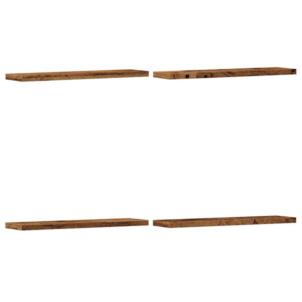 vidaXL Sieninės lentynos, 4vnt., medienos, 40x20x1,5cm, mediena