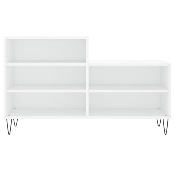 vidaXL Spintelė batams, baltos spalvos, 102x36x60cm, apdirbta mediena