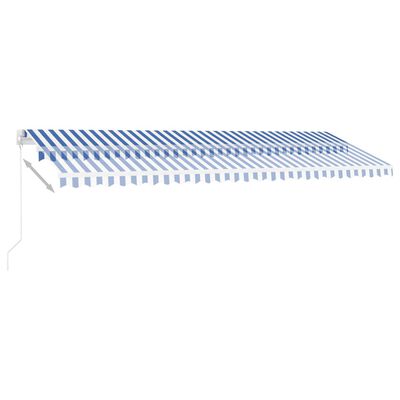 vidaXL Pastatoma ištraukiama markizė, mėlyna/balta, 500x350cm