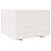 vidaXL Sodo lovelis, baltas, 70x70x49,5cm, pu&scaron;ies medienos masyvas
