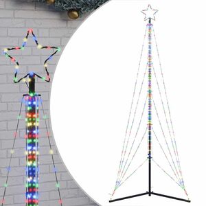 vidaXL LED Kalėdų eglutė 525 LED Spalvingi 302 cm