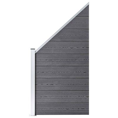 vidaXL Tvoros rinkinys, pilkos spalvos, 1311x186cm, WPC