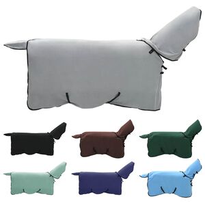 vidaXL Arklių antklodė &Scaron;viesiai pilka ir rožinė Poliesteris