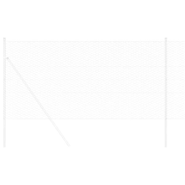 vidaXL Heksagoninė tvora Sidabro 1,2 x 50 m Galvanizuotas plienas