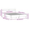 vidaXL Lovos rėmas su LED Balta 152 x 203 cm Apdirbta mediena
