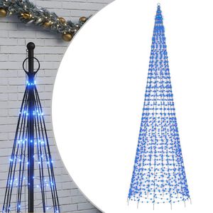 vidaXL LED Kalėdų eglutė 1534 LED Mėlyna 500 cm