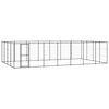 vidaXL Lauko voljeras &scaron;unims, plienas, 33,88m&sup2;