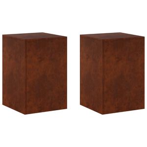 vidaXL Augalų stovas 2 pcs Rūdijanti 40 x 40 x 60 cm