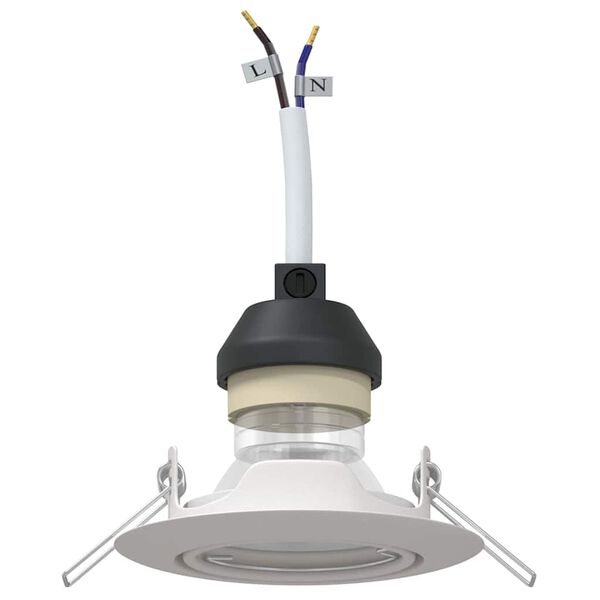 vidaXL Spotlight'ai su prožektoriais 6 pcs Balta 9 x 9 cm metalas