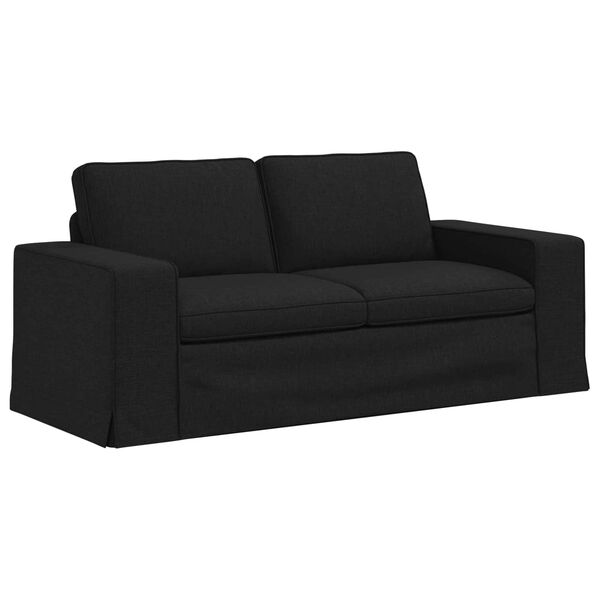 vidaXL Sofa 140cm Juoda Metalas
