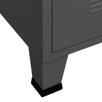 vidaXL Sandėliavimo spintelė, antracito, 75x40x115cm, metalas