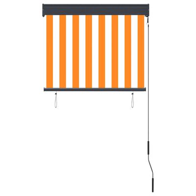vidaXL Lauko roletas, baltos ir oranžinės spalvų, 80x250cm