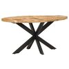 vidaXL Valgomojo stalas, 160x90x75cm, neapdorota mango mediena