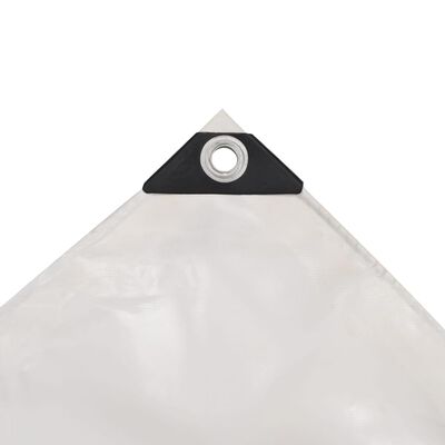vidaXL Tentas, baltos spalvos, 650 g/m², 6x8 m