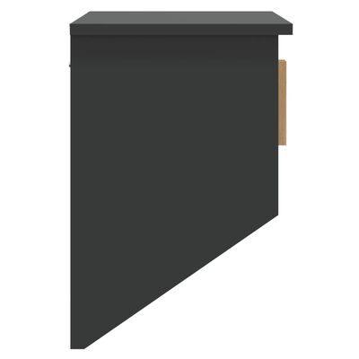 vidaXL Drabužių spinta su kabliukais, juoda, 80x24x35,5cm, mediena