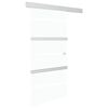 vidaXL Stumdomos durys su stabdikliais, 90x205cm, stiklas ir aliuminis