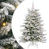 vidaXL Dirbtinė Sulankstoma Kalėdų Eglutė Balta 150 cm PE ir PVC