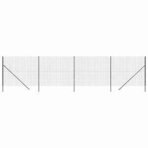 vidaXL Vielinė tinklinė tvora, antracito, 2,2x10m, plienas