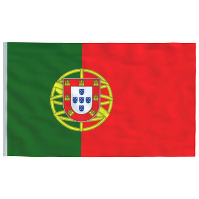 vidaXL Portugalijos vėliava su stiebu, aliuminis, 5,55m