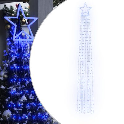 vidaXL Kalėdų eglutės girlianda, 320 mėlynų LED lempučių, 375cm