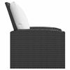 vidaXL Atlošiama sodo kėdė su pagalvėlėmis, juoda, poliratanas