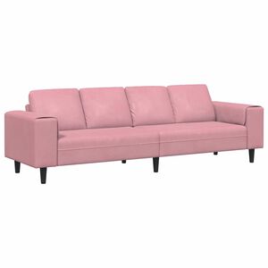 vidaXL Svetainės sofa Rožinė 250 x 77 x 76 cm