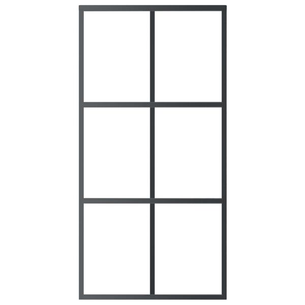 vidaXL Stumdomos durys su įrangos rinkiniu, 102x205cm, ESG/aliuminis