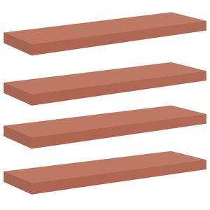vidaXL Sieninė lentyna 4 vnt. Raudona 80 x 23,5 x 3,8 cm