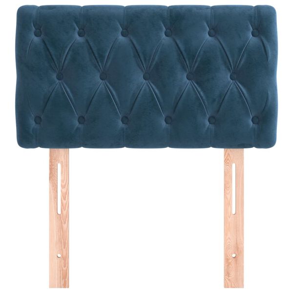 vidaXL Galvūgalis, tamsiai mėlynos spalvos, 80x7x78/88 cm, aksomas