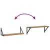 vidaXL Sieninės lentynos 2 pcs Amatininkų ąžuolas 80 x 25 x 25,5 cm