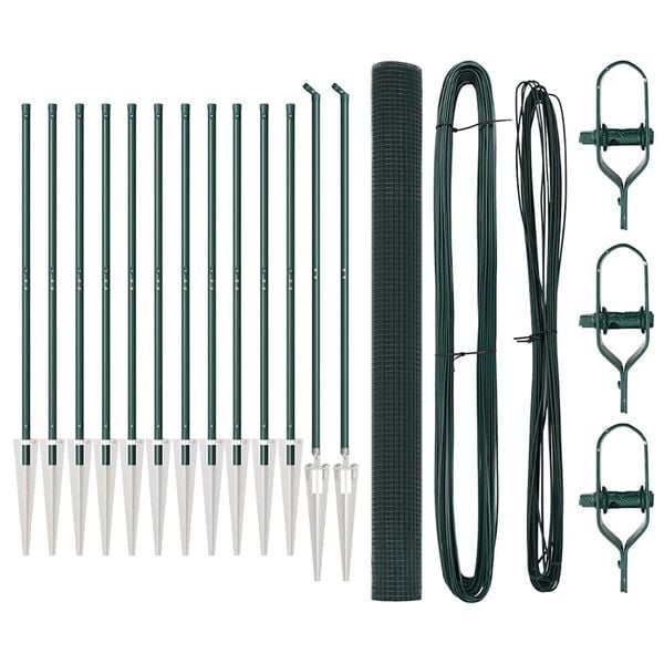 vidaXL Tvorelės stulpas Žalia 25 x 1,6 m (16 x 16 mm tinklelis)