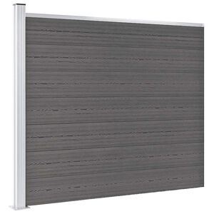 vidaXL Tvoros segmentas, pilkos spalvos, 175x146cm, WPC