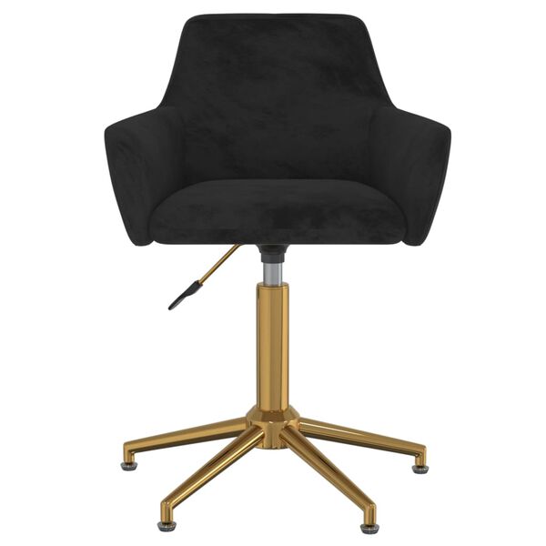 vidaXL Pasukamos valgomojo kėdės, 6vnt., juodos spalvos, aksomas