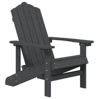 vidaXL Sodo Adirondack kėdė, antracito spalvos, HDPE