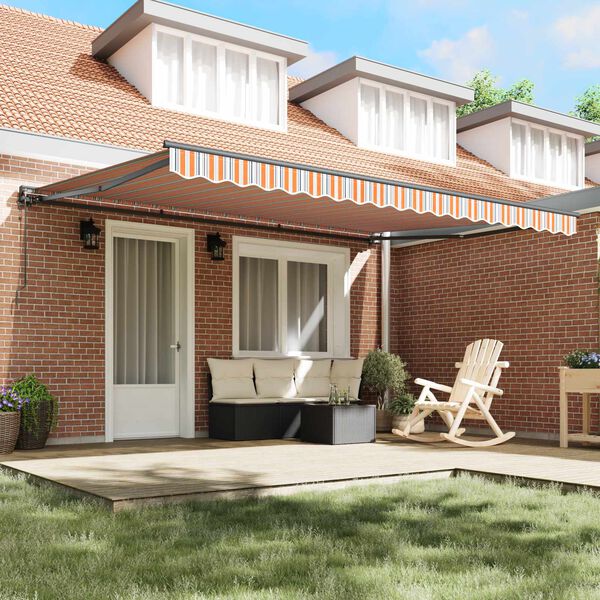 vidaXL I&scaron;traukiama markizė Mėlynas ir Oranžinis 450 &times; 300 cm