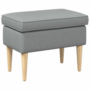 vidaXL Pėdų staliukas &Scaron;viesiai pilka 55 x 35 x 41 cm Poliesteris